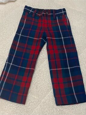 Janie and Jack Plaid in Red & Blue toddler - lined Bottoms pants size 2T